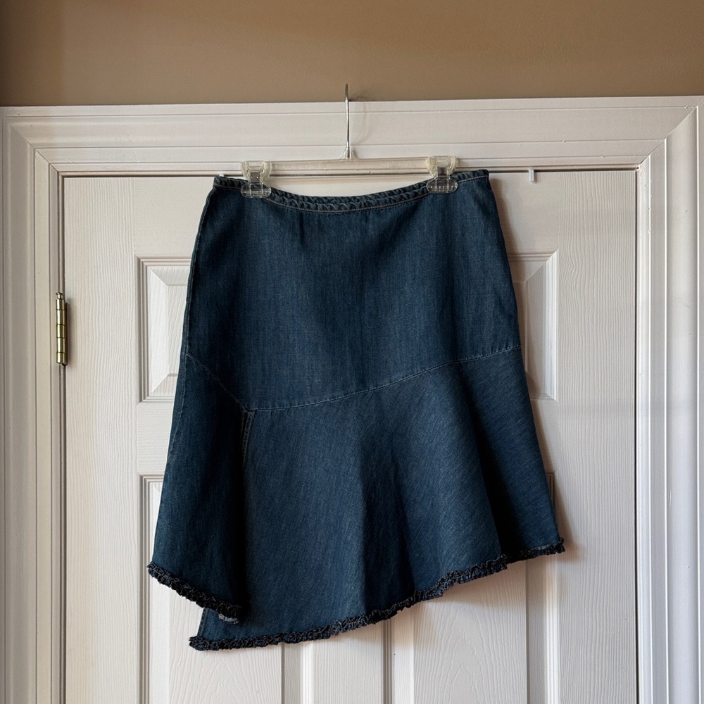 Calvin Klein Jeans Dark Denim Asymmetrical Skirt